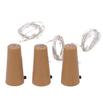 

3Pcs 75cm 15 LED Lamp Cork Shaped Bottle Stopper Light Glass Wine LED