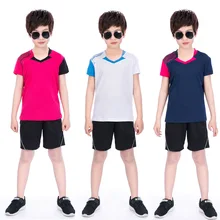 Г. Новинка, Детский костюм для мальчиков, Бадминтон Спорт, футболка+ шорты быстросохнущие теннисные шорты из полиэстера комплекты из Джерси для тенниса