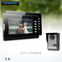 HOMSECUR 7 дюймов проводной видео запись вызова системы с ИК Ночное Видение для дома безопасности