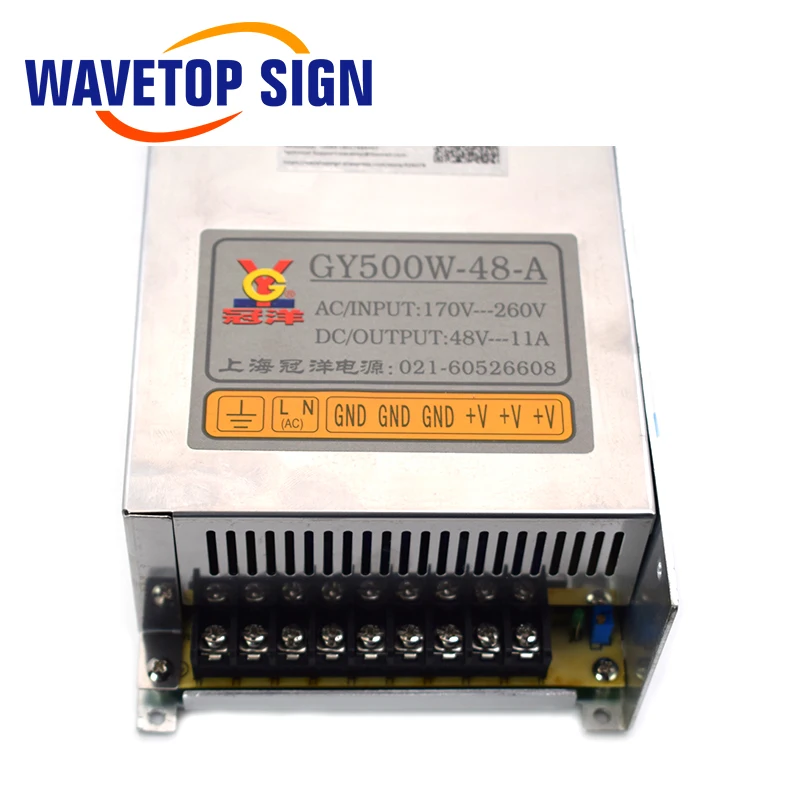 WaveTopSign импульсный источник питания 48 В 11A GY500W-48-A для ЧПУ гравировальный станок