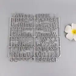 2 шт. серебрение символов для фетра доска для писем 250 номера Сменные доска для писем