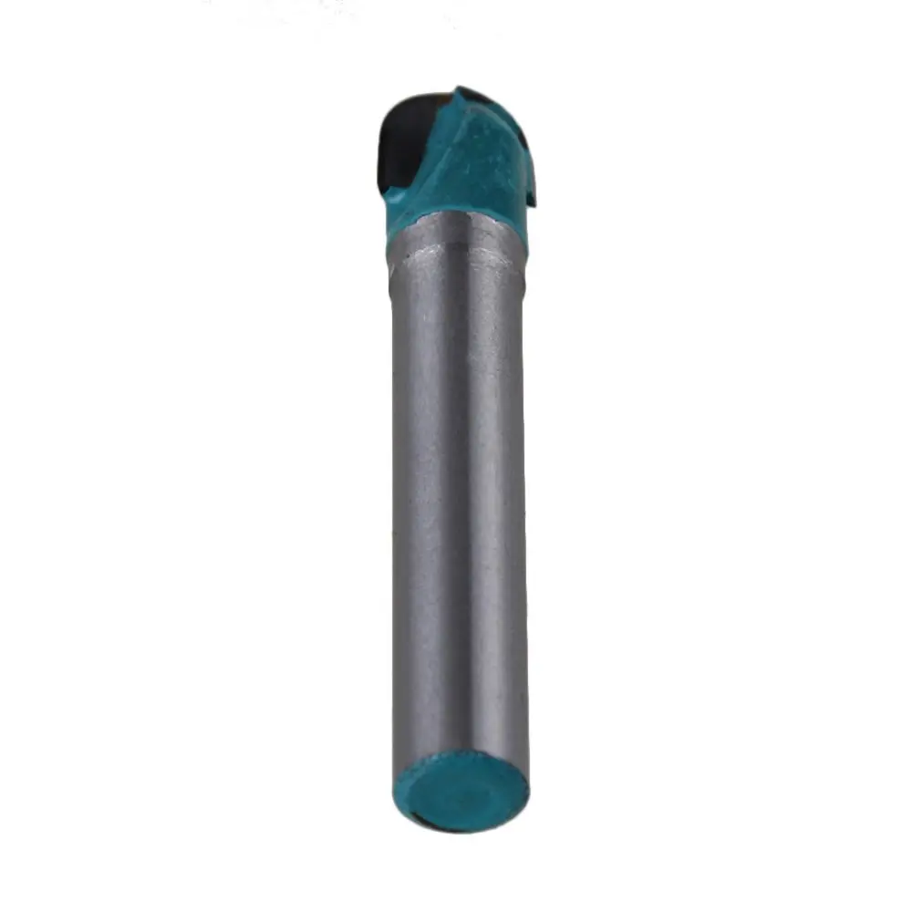 

6 x 8mm Green Tungsten Steel CNC Round Bottom Router Bit 3D Engraving V Groove