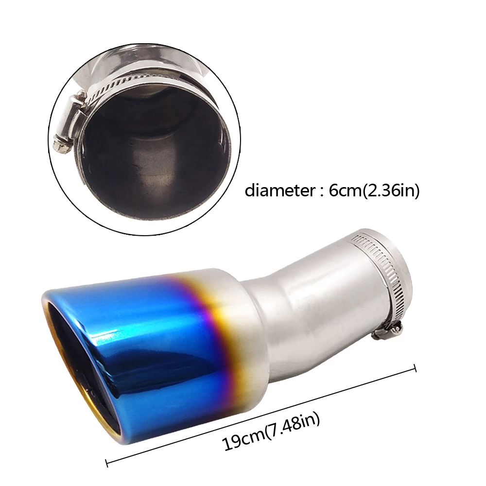 

Car Accessories For Honda Fit Chevrolet Cruze Car Auto Round Exhaust Muffler Tip Stainless Steel Exhause Pipe