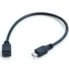 Micro USB мини линии передачи 0,3 м USB 2,0 Мини-5-контактный разъем Micro-B Мужской Кабель-адаптер конвертер, Аксессуары для мобильных телефонов