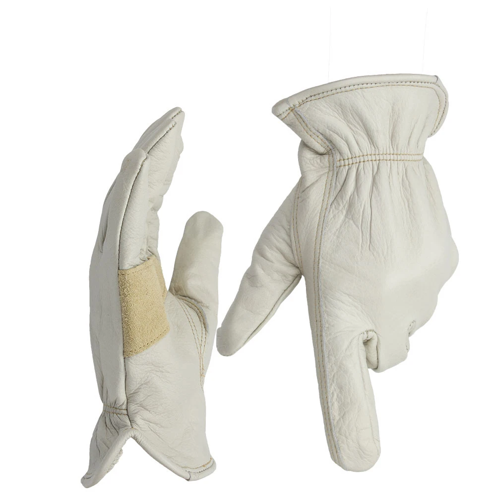 Cowhide layer gloves protective wear-resistant anti-skid mechanical industrial gloves labor insurance gloves for woman and man