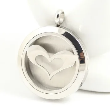 

Stainless Steel heart shape Essential Oil Diffuser Perfume Locket Pendant Necklace