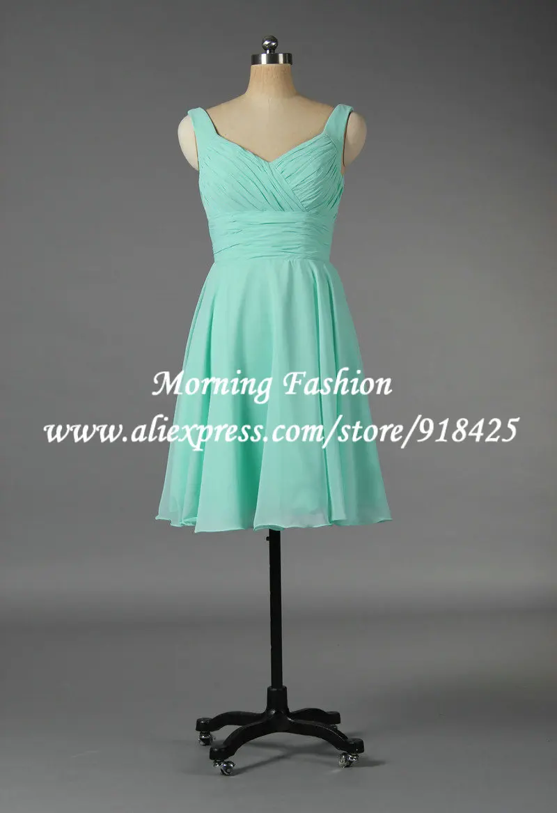 Country Style Chiffon Mint Green Bridesmaid Dress Short Formal Q1053-in ...