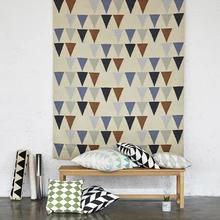 Шерсть ковер килим геометрический Богемия индийский плед черный белый полосатый современный дизайн в скандинавском стиле