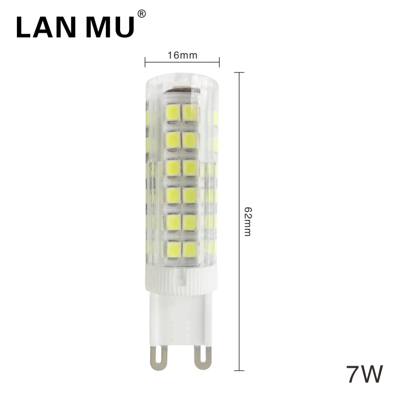 Светодиодный светильник G9 Лампа 3 Вт 4 Вт 5 Вт 7 Вт SMD2835 светодиодный светильник G9 светодиодный светильник 220-240 В ампула люстра светильник s Холодный/теплый белый - Испускаемый цвет: 7W