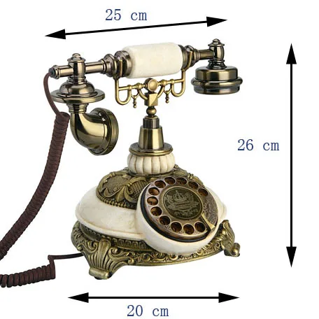 Европейская мода винтажная телефонная поворотная пластина поворотный циферблат антикварные телефоны стационарный телефон Офис Дом отель из смолы
