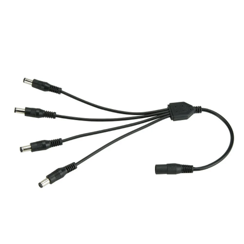 Высококачественный кабель-разветвитель питания постоянного тока от 1 до 4, двойной шнур со штырем для системы видеонаблюдения AHD 2 шт. в партии