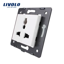 Livolo стандарт ЕС, белый цвет, многофункциональная розетка, 3 контакта, функциональный ключ для розетки, VL-C7-C1C-11/12