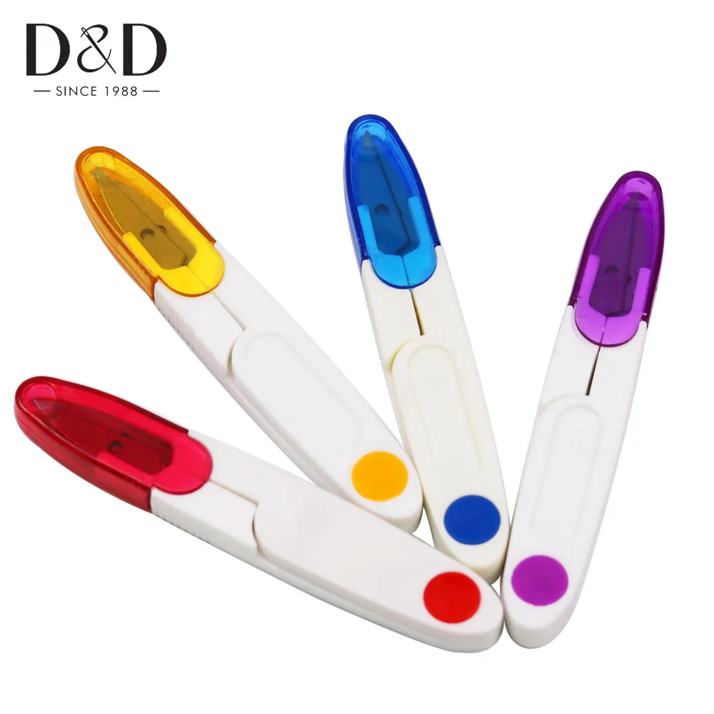 

1Pc Safety Cover Mini Sewing Scissors Thread Cutter Embroidery Cross-stitch Portable Cutter DIY Needlework Sewing Tools