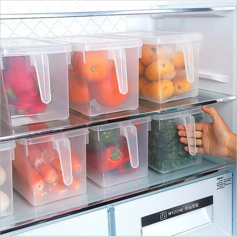 

Large Capacity Fridge Organizer Kitchen Storage Box Sealing Food Container with Lid Vegetable Fruit Eggs Fresh keeping Box