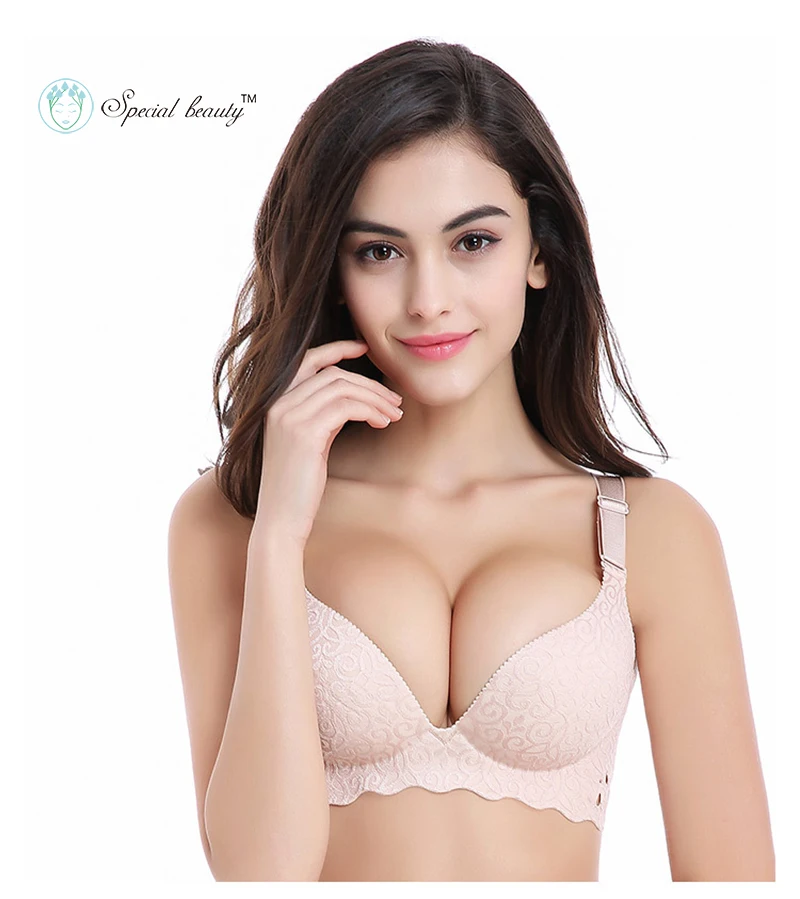 

Special beauty!!!Hot sale!Plus size Super Push Up One-Piece Soft Breathable Seamless Hollowing sexy Fashion pattern Fat MM Bra