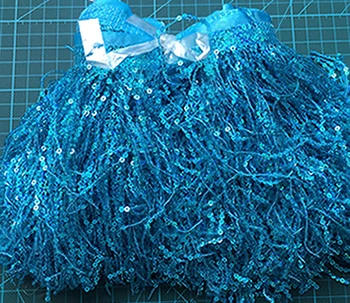 Новое поступление 15 см ширина Лазерная Sequined Fringe отделка кружевом для DIY Швейные Латинской платье костюмы 10 метров в серию - Цвет: 11