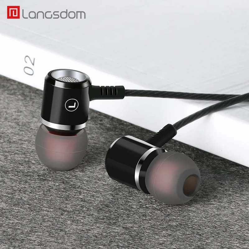 

Langsdom wired in-ear Earphone M400 plus portable audifonos super bass stereo earphones with microphone for gaming headset sport