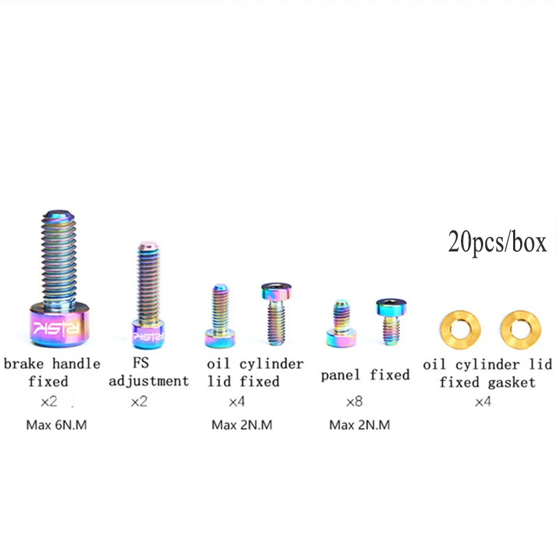 20 шт. XT775 гидравлические дисковые тормозные винты наборы для горных ручка велосипедного тормоза масляный цилиндр крышка титановые болты комплект