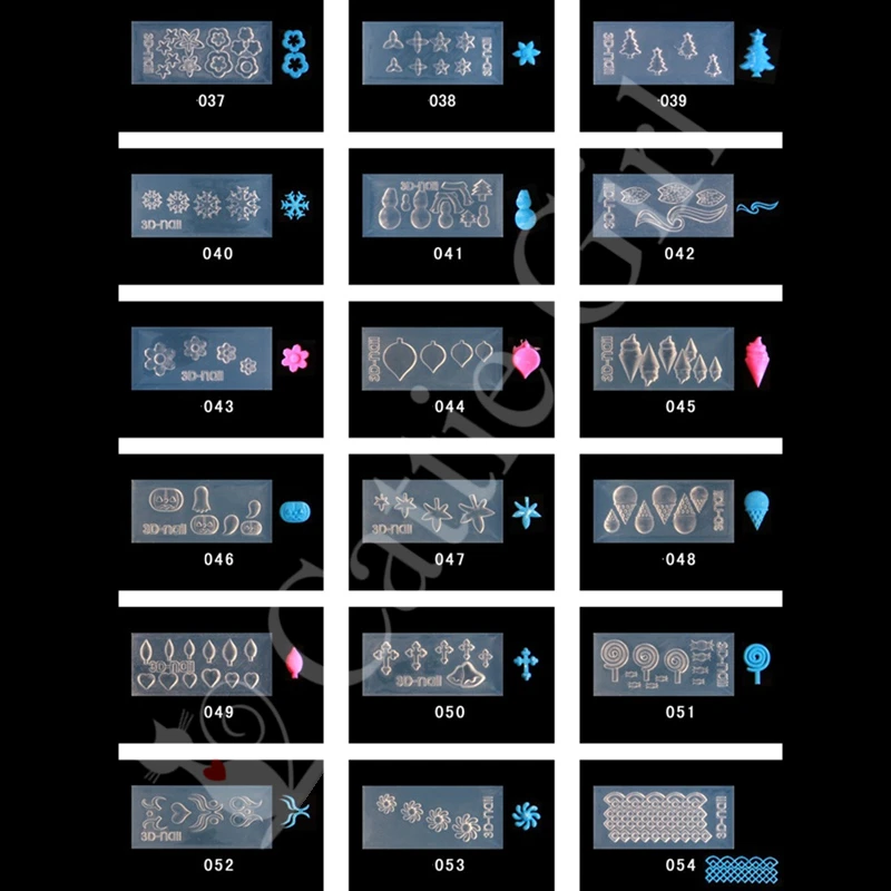 134 узоров 3D акриловые формы для украшения ногтей силиконовые формы для дизайна ногтей шаблоны шаблон формы декор для ногтей, салон DIY дизайн