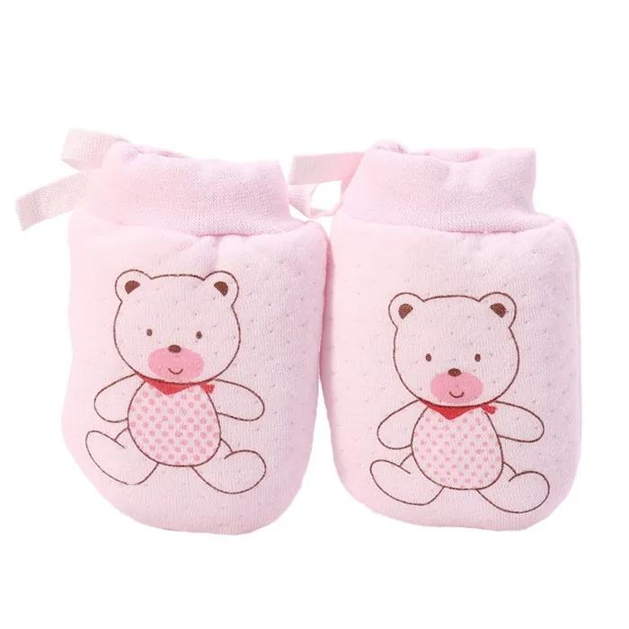 Милые детские варежки с защитой от царапин для маленьких мальчиков и девочек, мягкие варежки для новорожденных Gifts-m20 - Цвет: PK