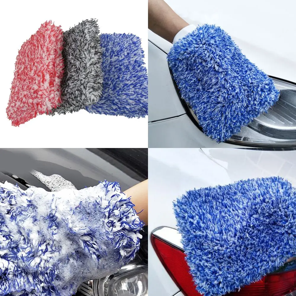 1 шт. Максимальная рукавица высокая плотность Авто моющая ткань ультра супер впитывающая губка для автомобиля плюшевая перчатка микрофибра чистящее полотенце