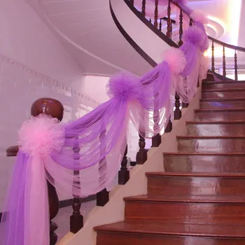 

Stair Handrails Soft Net Yarn Fabric Spool Tulle Road leading Props Party Decoration home decor birthday
