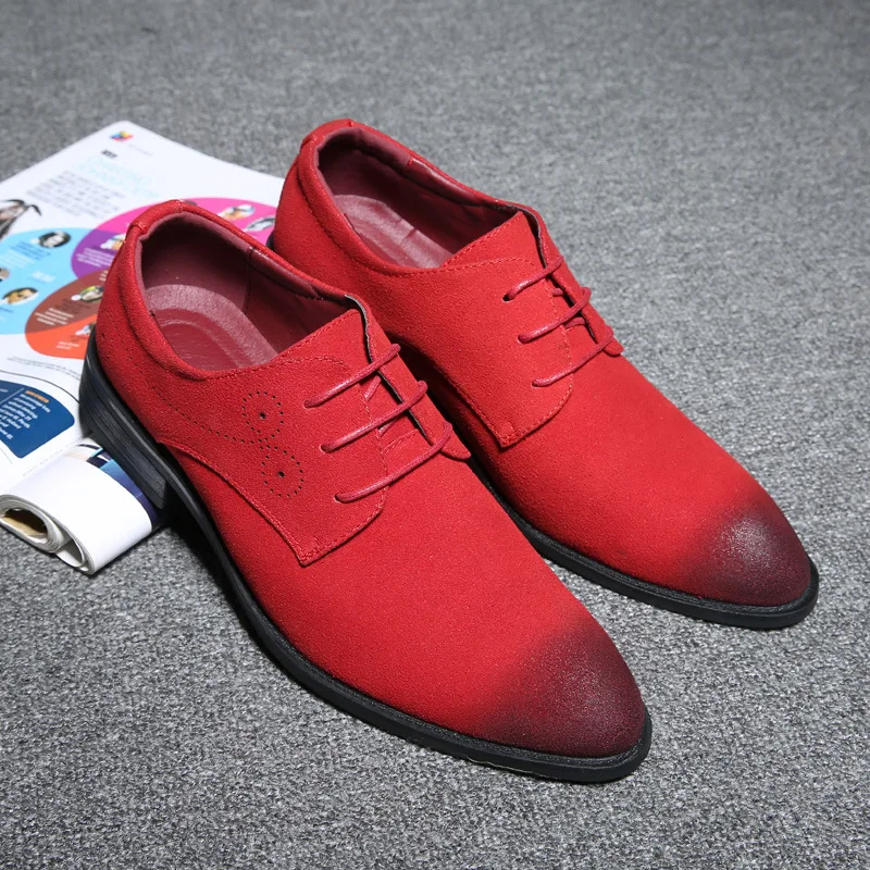 M-anxiu Big Size 38-48 Casual Shoes Men Scrub Pointed Leather Fashion Tooling Business Leisure Nightclub Driving | Обувь