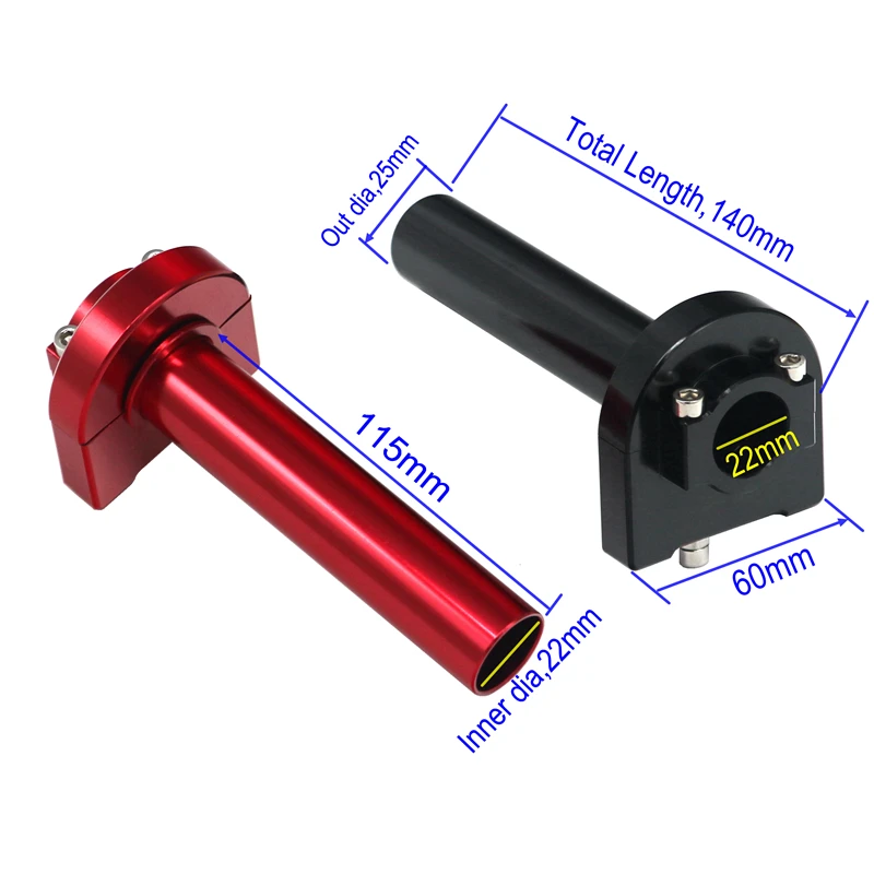 LMoDri Мотоцикл Универсальный 22 мм ЧПУ алюминиевая ручка акселератор мопед скутер Байк 7/" руль дроссельной заслонки поворотные ручки