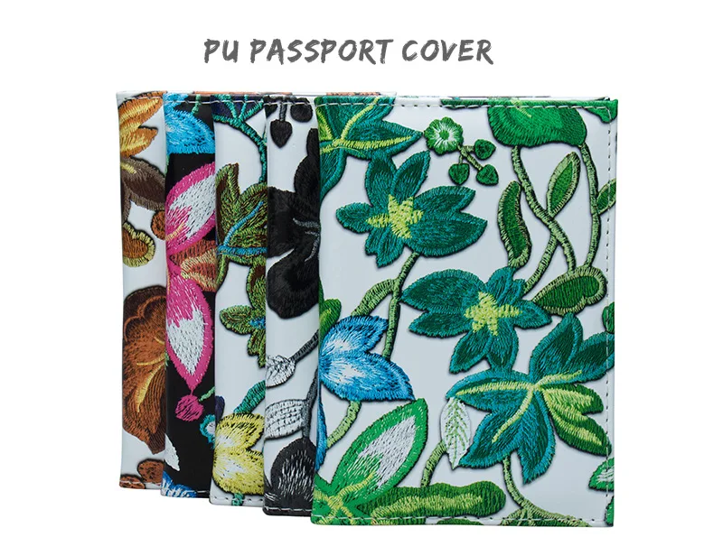 New Fashion Floral Passport Cover Travel Passport Case Russia Document Cover SIM Passport ID Card Holders For Women