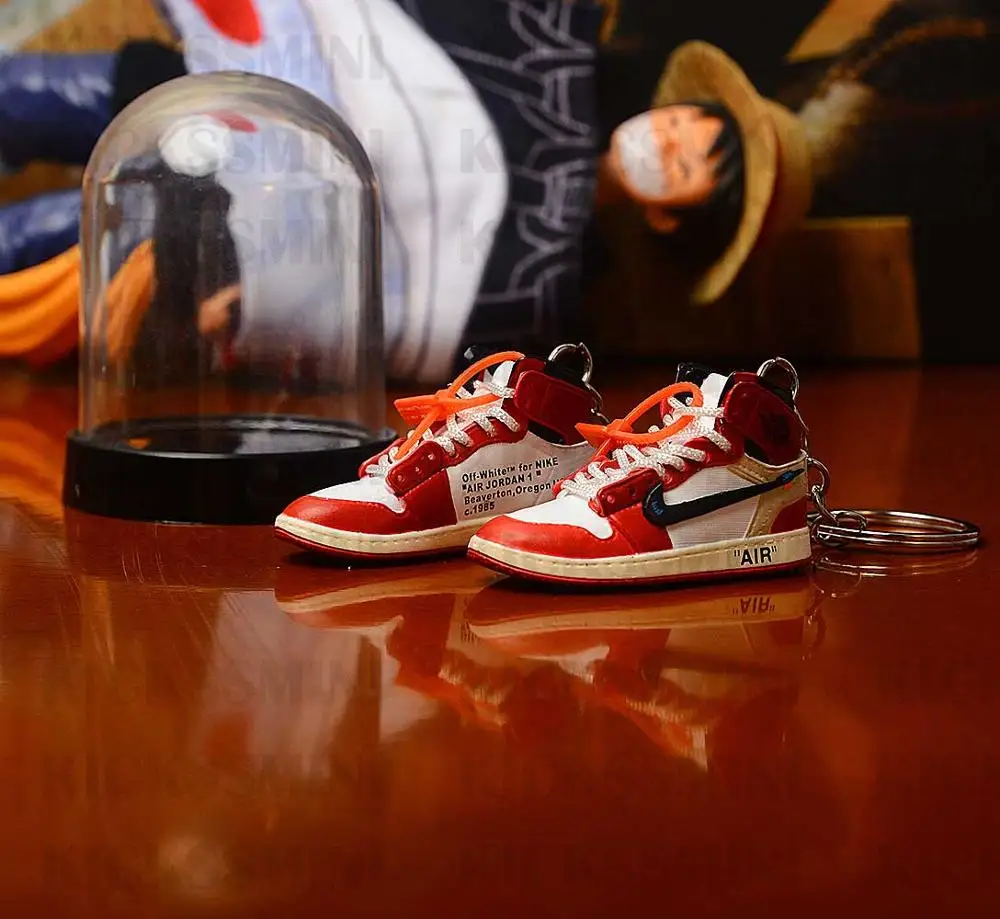 

promotional gifts dropshipping Handcrafted offwhite chicago unc white lace 1/6 scale 3D Mini Shoe Sneaker doll accessory