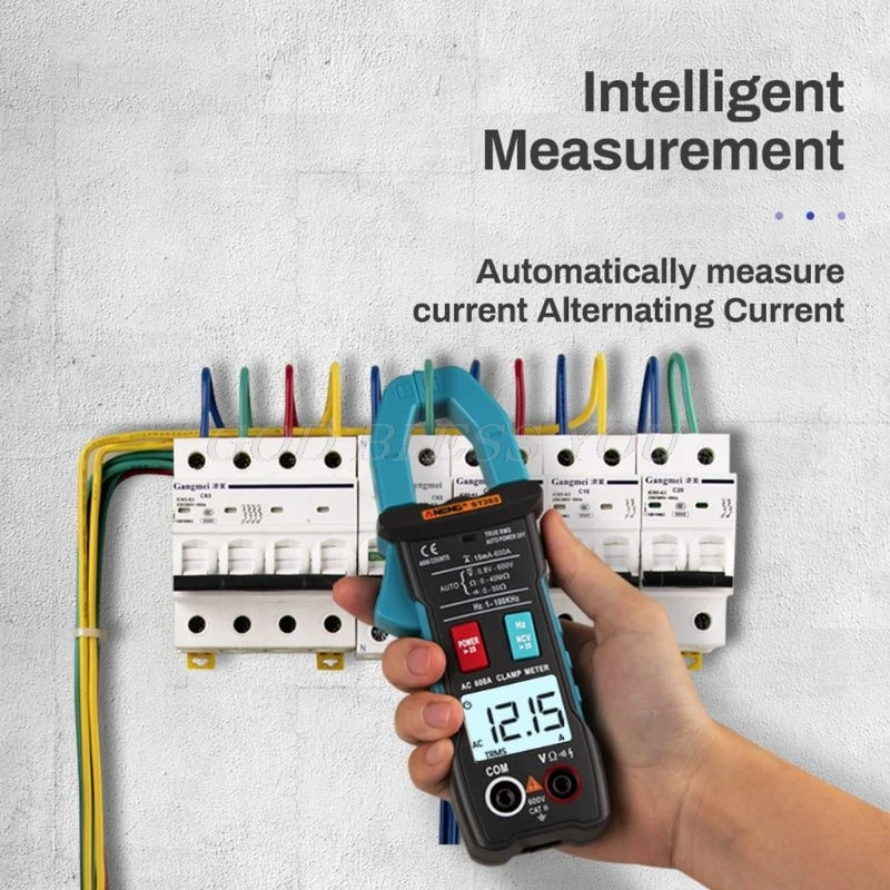 ST203 Цифровой мультиметр-зажим Ампер 4000 отсчетов True RMS Ампер токовые клещи вольтметр 600 в 600А AC/DC Автоматический диапазон