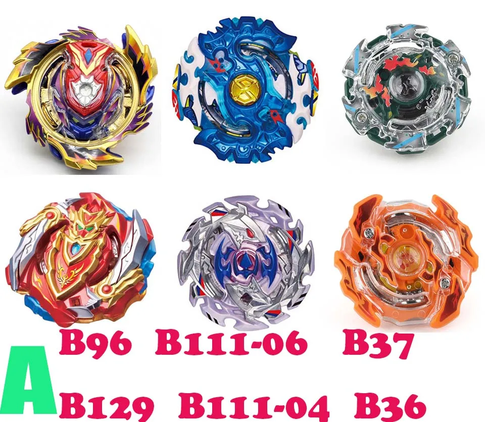 Набор топов пусковых устройств Beyblade Toupie Metal God Burst spinning top Bey Blade Blades Toy bay blade bables - Цвет: A 6PCS