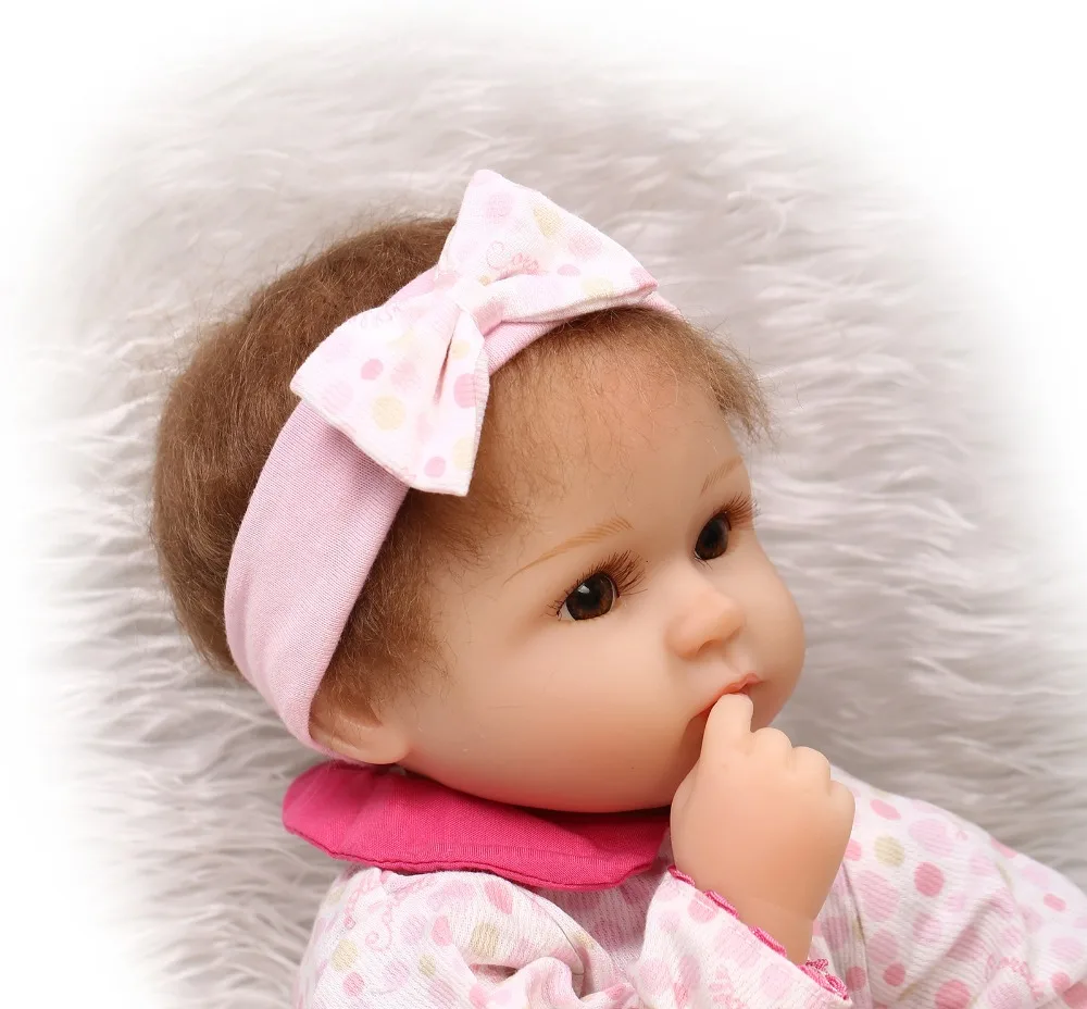 16 &quot40 см Reborn Baby Toy Мягкая силиконовая кукла винил для новорожденных девочек куклы