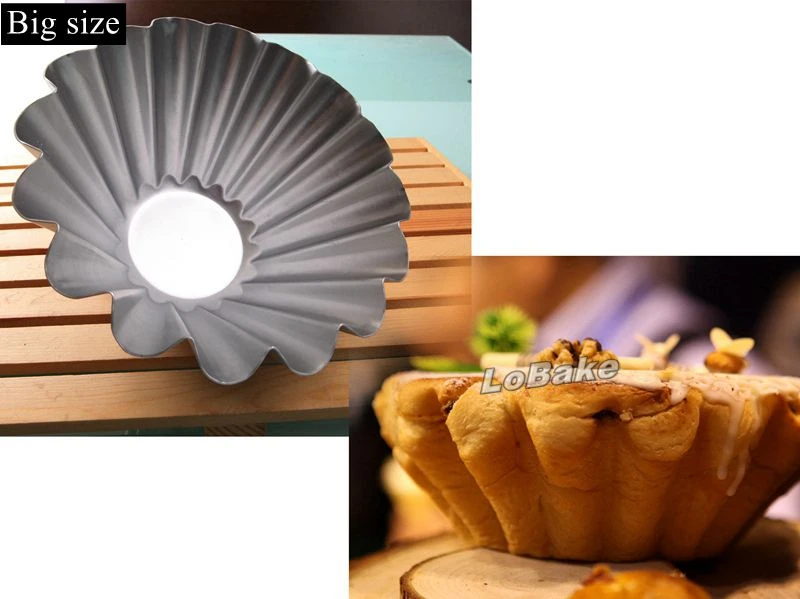 Moule A Tarte Aux œufs De Noix De Coco En Aluminium Grande Taille 7 Pouces En Forme De Fleur Pour Pizza Gateau De Lune Pudding Cupcake 2 Pieces Lot Aliexpress