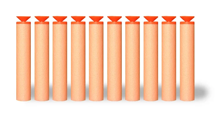 20 pcs 7.2c'm Fluorescence Dart Refills Universal Toy Gun Sucker bullet Seven kinds of color random collocation
