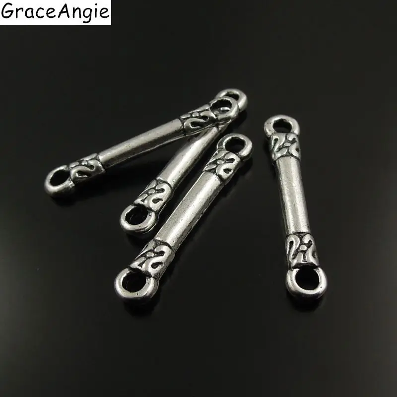 

40PCS/lot Antique Silver Color Alloy Sticks Bracelet Connector Necklace Pendant Charm Fashion Jewelry Accessories 31*3mm 38382