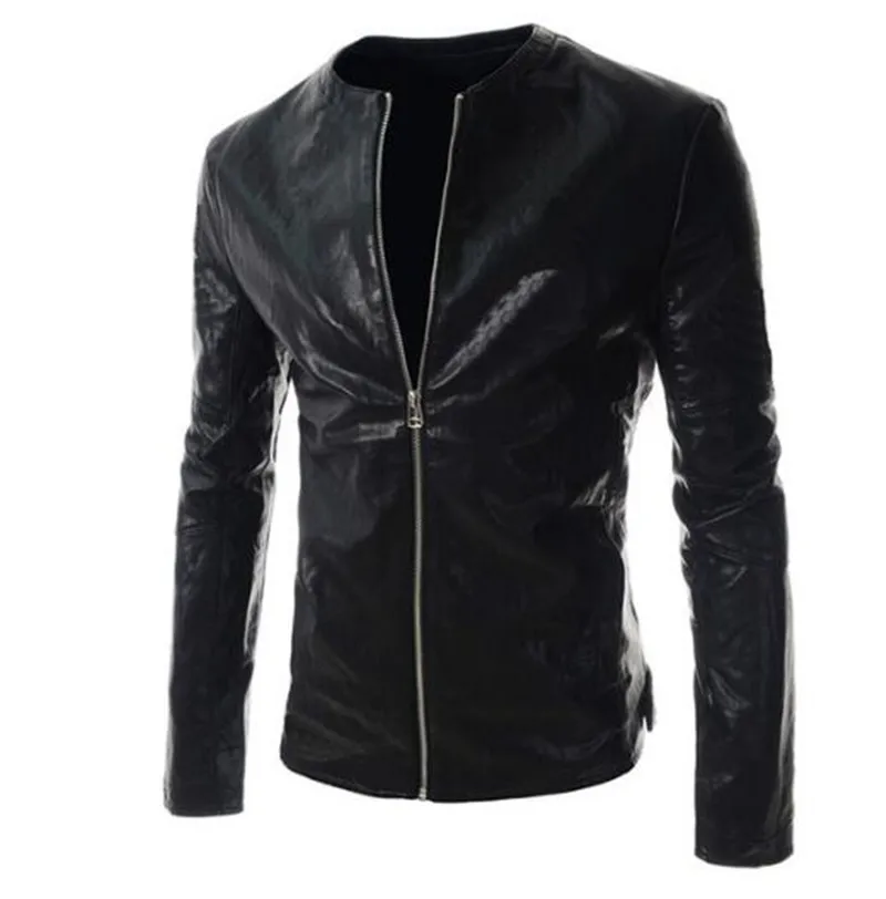 

New Motorcycle Vintage Retro Motorcycle Jackets Men PU Leather Jacket Racing Stand Collar Biker Punk Casual Windproof Moto Jacke