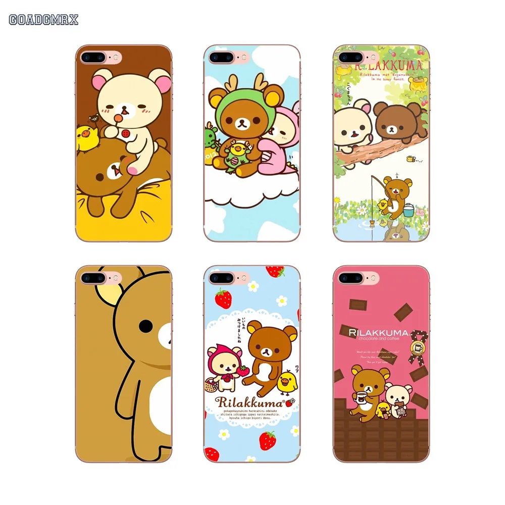 Силиконовый чехол-кошелек для Samsung Galaxy S2 S3 S4 S5 Mini Alpha S6 S7 edge S8 S9 Plus J1 Grand Prime Original Rilakkuma