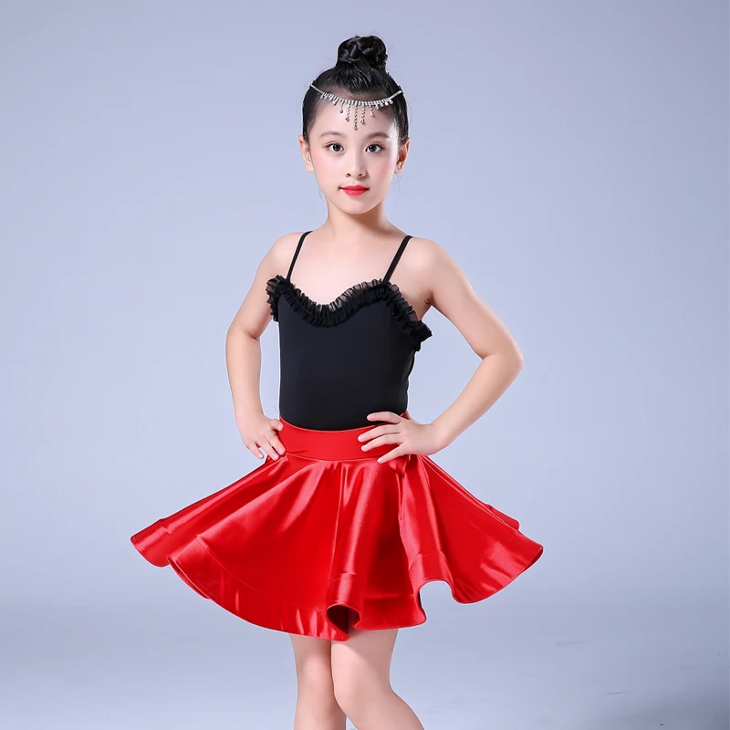 

2018 girl Latin Dress Sexy fashion Ballroom Salsa Dance skirt / jumpsuit Samba Kids latin skirt dance wear competition Costume