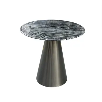 

High-end luxury coffee table design 304 stainless steel custom marble countertop conversation table