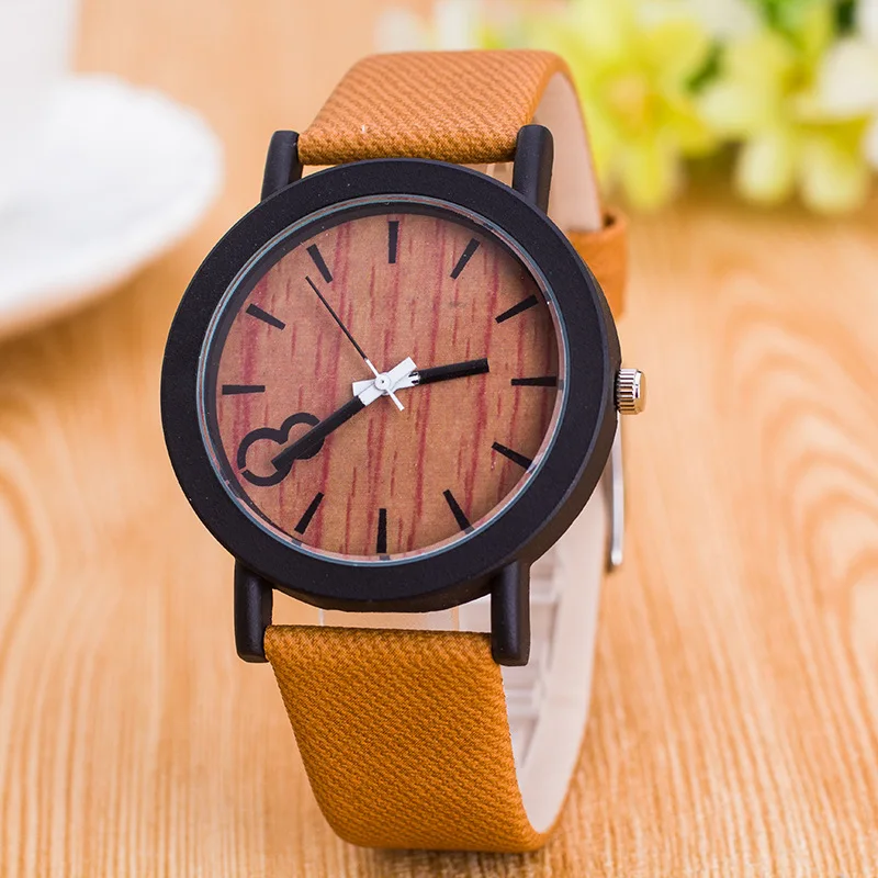 New Luxury Brand JW Wood Grain Watches Women Men Fashion Casual Analog Quartz Watch Ladies Male 4