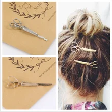 Популярные Для женщин; эластичная Женская обувь в форме ножниц для волос заколка для волос зажим шпилька для волос аксессуары для /компанией dhl 1000 шт