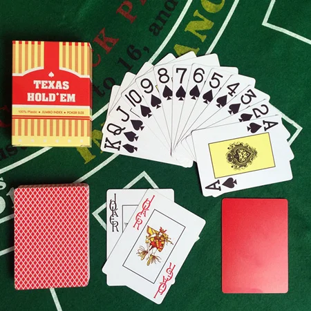 10 компл./лот Baccarat Texas Hold'em пластиковые игральные карты водонепроницаемые карты для покера износостойкие карты; настольные игры 2,48*3,46 дюймов Yernea - Цвет: 10Red
