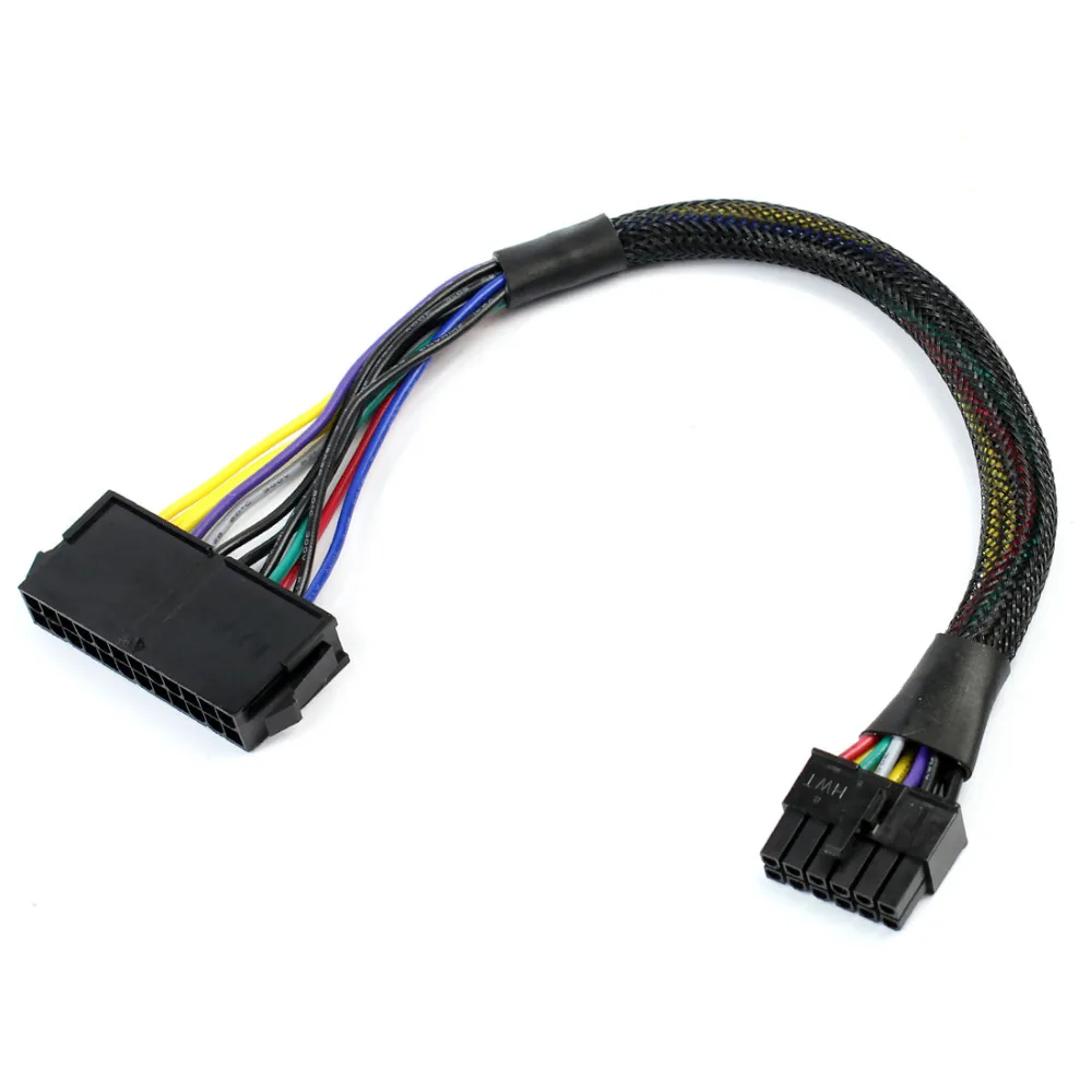 Кабель питания шнур 18AWG провод ATX 24 контакта на 12 контактов Адаптерный кабель для