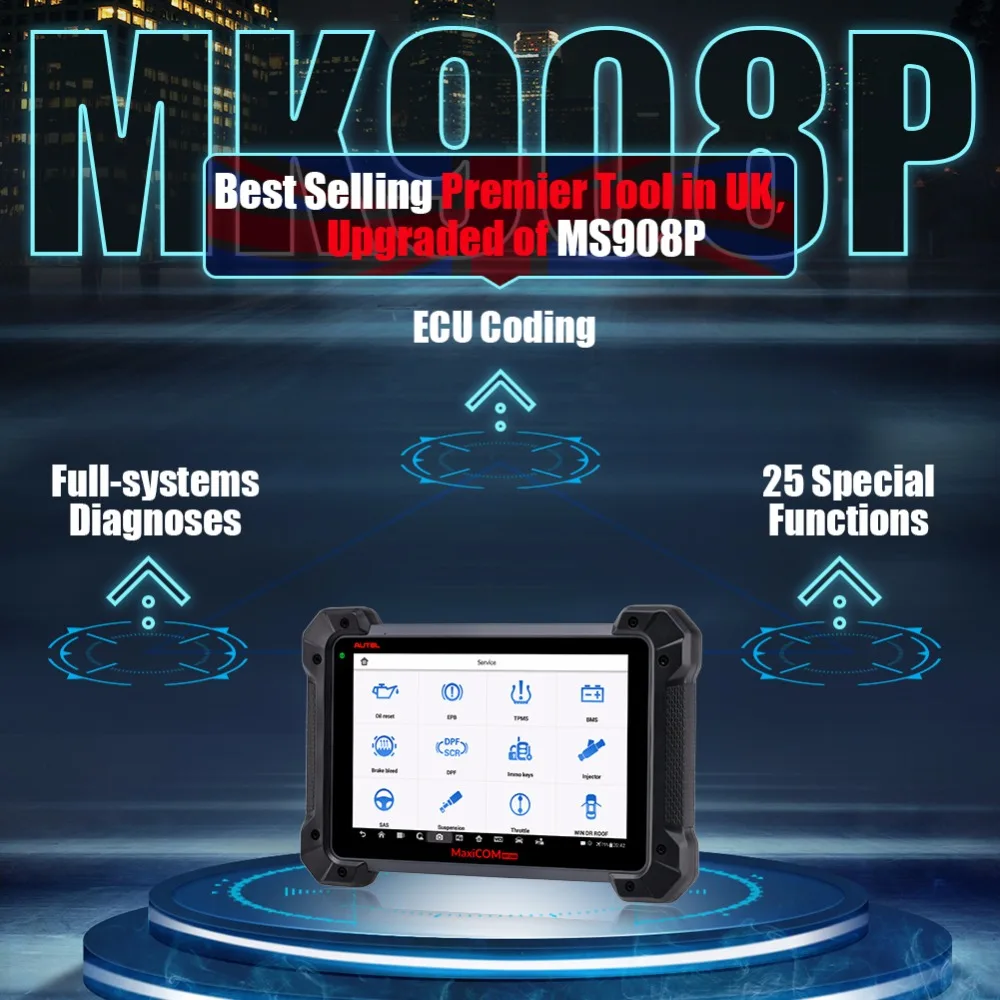 Автомобильный диагностический инструмент Autel MaxisCOM MK908P Pro сканер OBD2 автомобильный