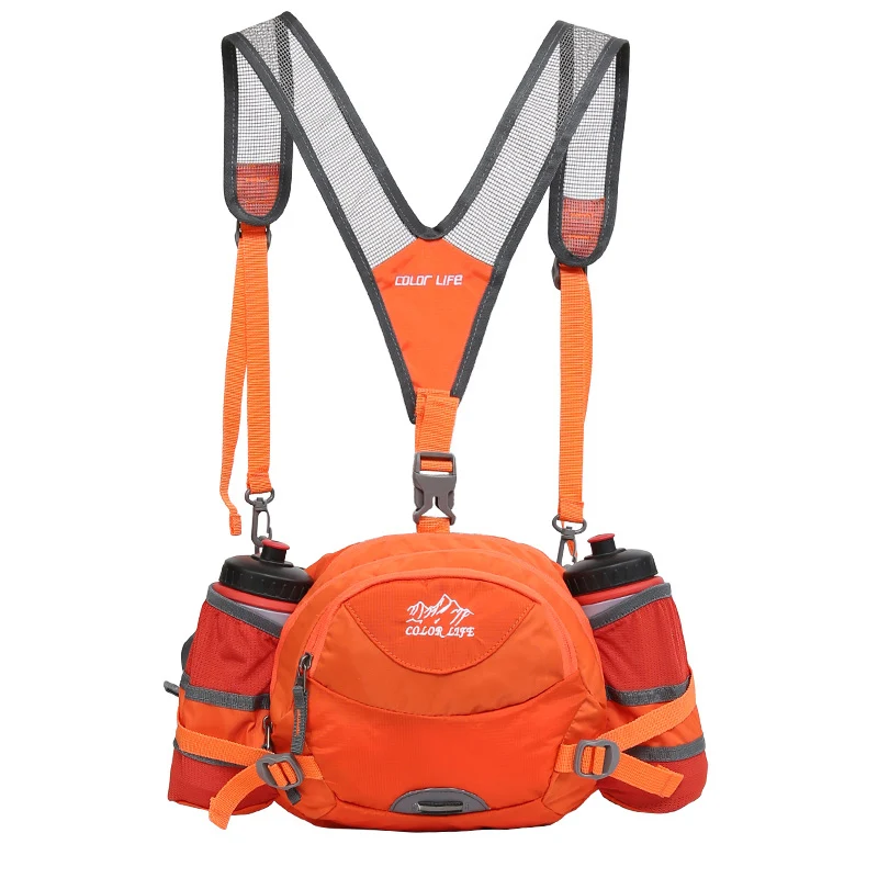 Альпинистская Спортивная Беговая поясная сумка На открытом воздухе Многофункциональный походный велосипедный рюкзак, сумка-пояс портативный походный рюкзак - Цвет: Orange
