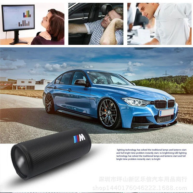 

2PC Auto Accessories for Girls Neck Pillow Headrest Carbon fiber For BMW M Emblem M2 M3 M4 M5 M6X E36 E46 F10 F20 F30 X5M Z4 Z3
