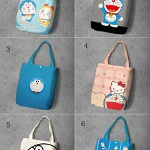 IVYYE Happy Doraemon, Модная Складная Холщовая Сумка для покупок в стиле аниме, повседневные сумки на плечо, настраиваемая Сумка-тоут для девушек, Новинка