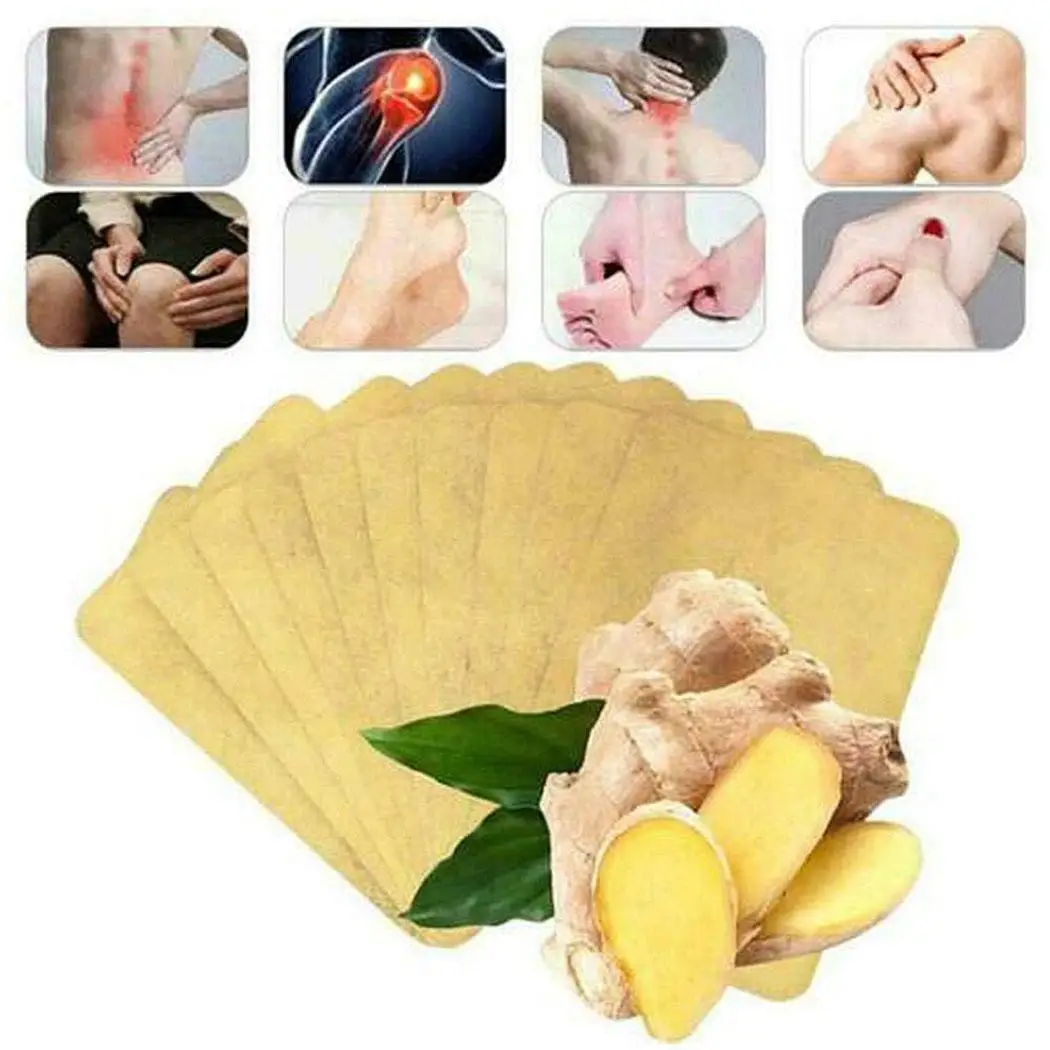 

10Pcs Lymphatic Detox Healing Ginger Patch 60 14H Anti-cold As Picture Foot Pastes
