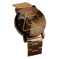 2018 кварцевые часы для влюбленных из нержавеющей стали для мужчин и женщин Кварцевые аналоговые наручные часы montre femme Reloj Hombre Прямая доставка